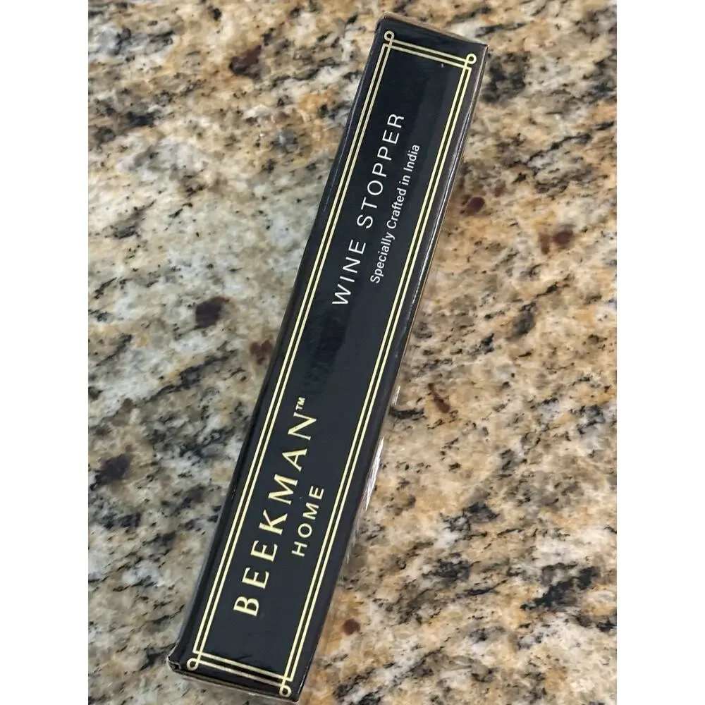 Beekman Home~ Michael Aram Style~ Parcel Gilt Dogwood Wine Bottle Stopper